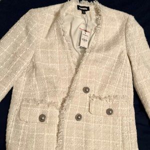 Express - Off White  Tweed Blazer